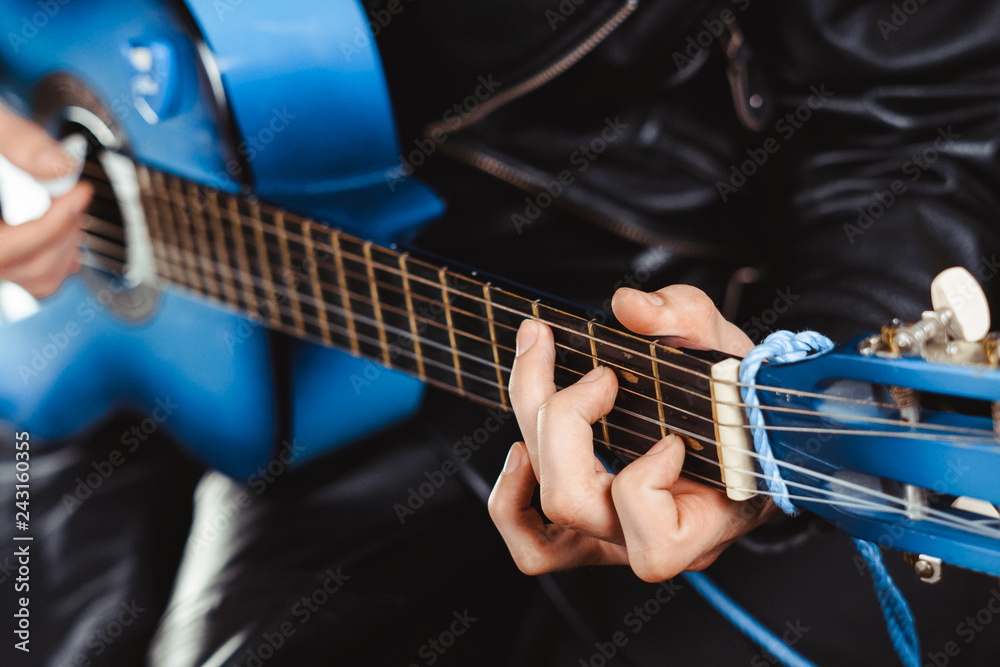 Fototapeta premium the guy plays guitar