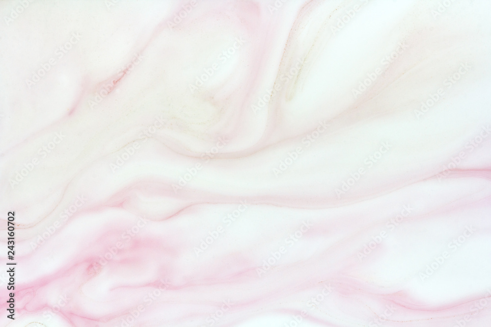 delicate marble background in pink colors, mix of paints - obrazy, fototapety, plakaty 