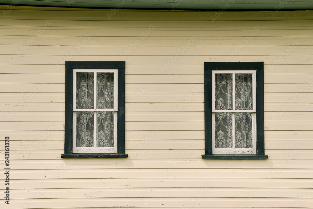 old wooden window frames