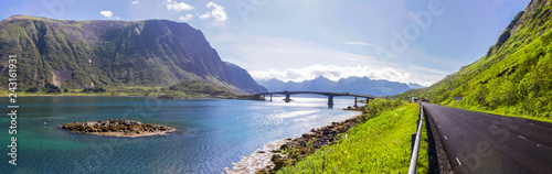 bridge on Vestvagoy island in Lofoten in Norway