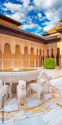 The famous Lion Fountain in...