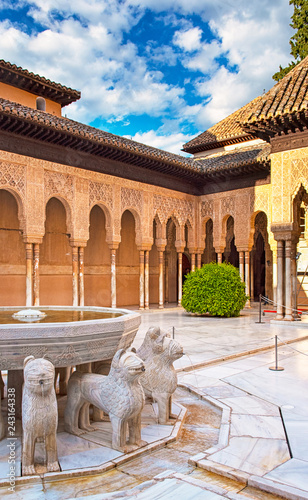 The famous Lion Fountain in...