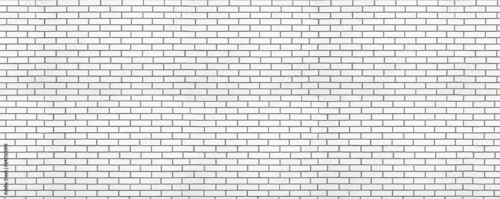 White modern brick wall panoramic background. Backdrop for office design White modern brick wall panoramic background. Backdrop for office design