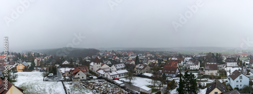 View at Cadolzburg in winter panorama photo