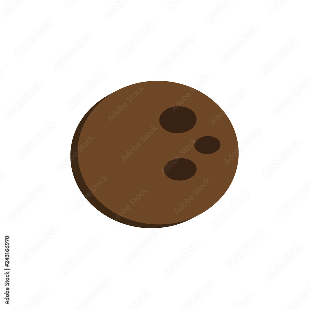 Fototapeta premium coconut 3d icon. colored vector design illustration