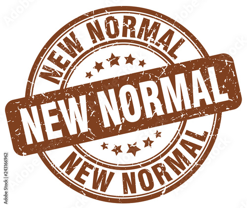 new normal brown grunge stamp