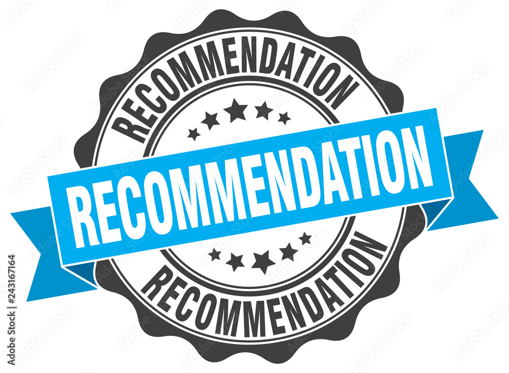 Fototapeta premium recommendation stamp. sign. seal