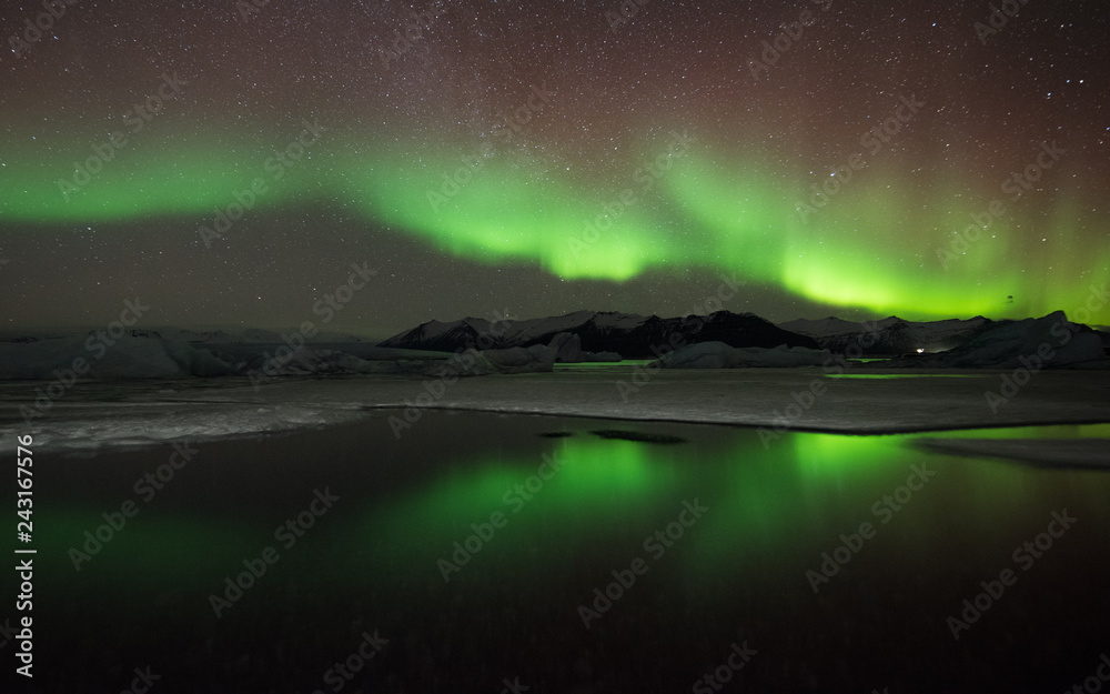 Iceland Jökulsárlón Northen Lights