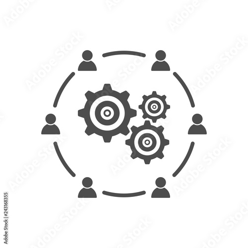 Business meeting interaction communication development icon