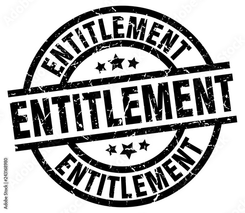 entitlement round grunge black stamp