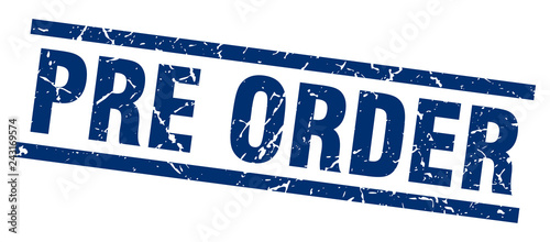 square grunge blue pre order stamp