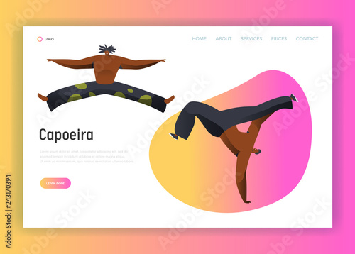 Capoeira Brazil Man Combat Dance Landing Page