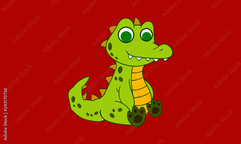 Naklejka premium Little crocodile