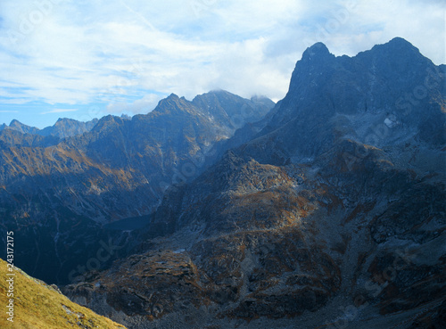 view to Rysy peak, Tatry mountains, Poland