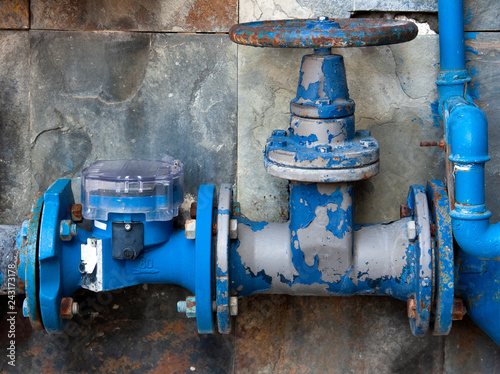 the valve of the water supply system