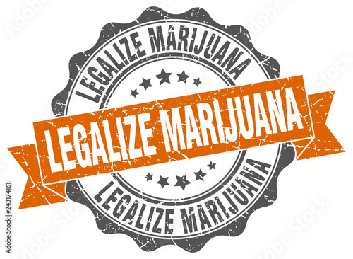 legalize marijuana stamp. sign. seal