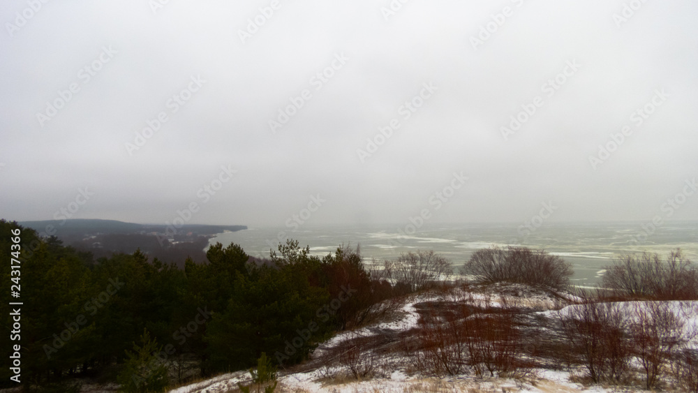 Fototapeta premium Curonian Spit in winter