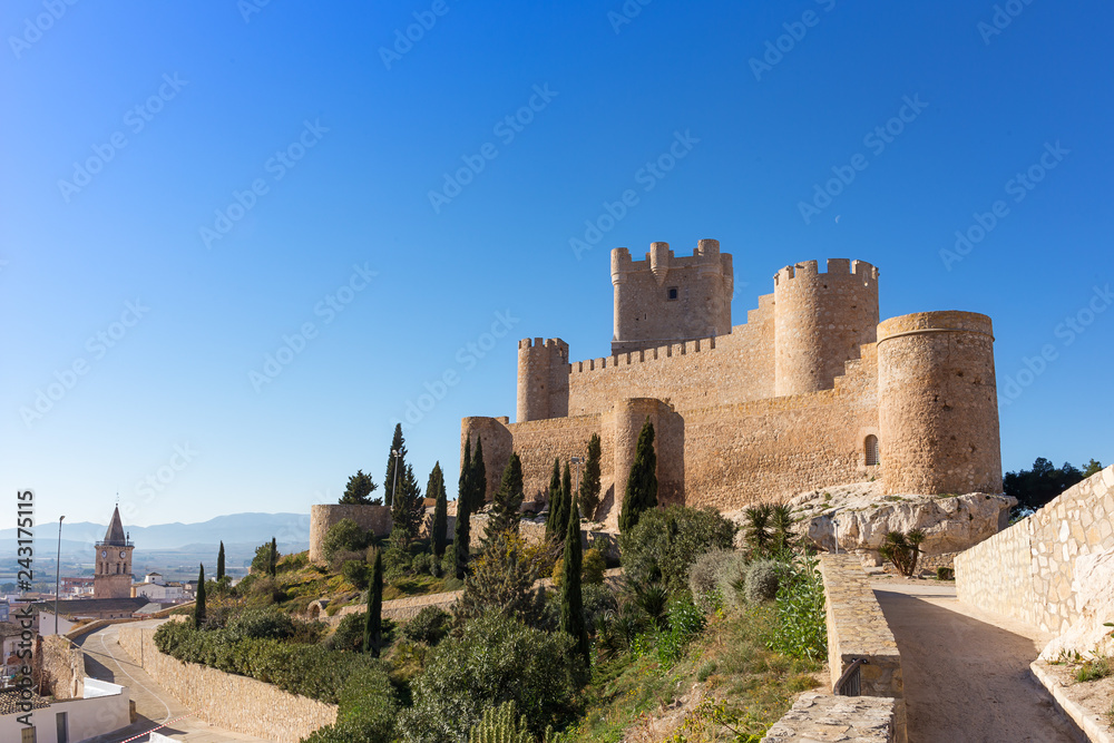 Atalaya Castle or Castillo de la Atalaya in Villena, Province of Alicante, Spain