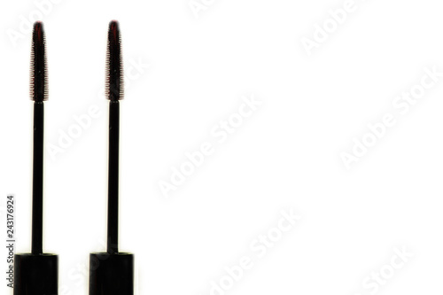 black mascara brush