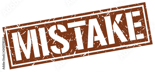 mistake square grunge stamp