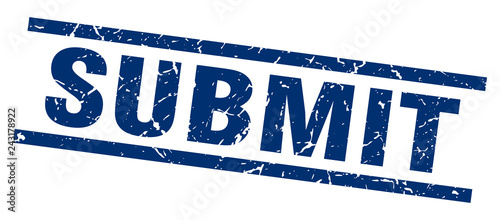 square grunge blue submit stamp