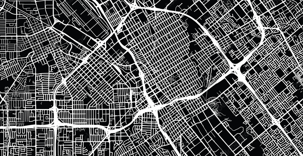Urban vector city map of SanJose, California, United States of America