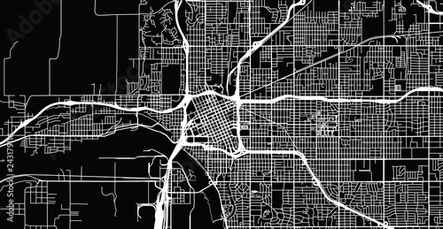 Urban vector city map of Tulsa, Oaklahoma, United States of America photo