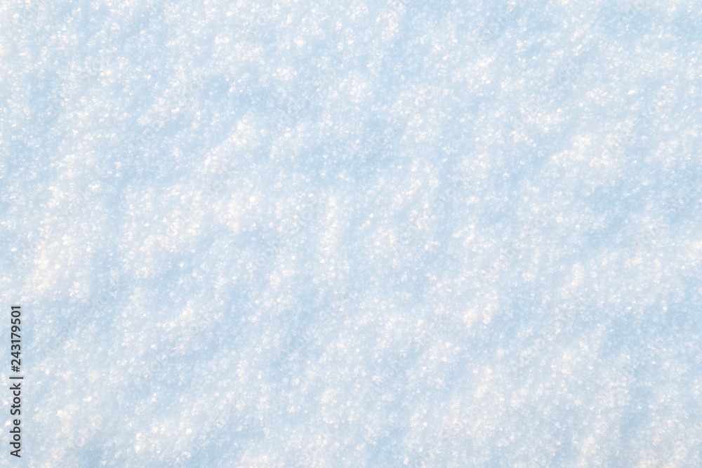 Close-up of fresh snow on a sunny day, good as a winter season background or texture.