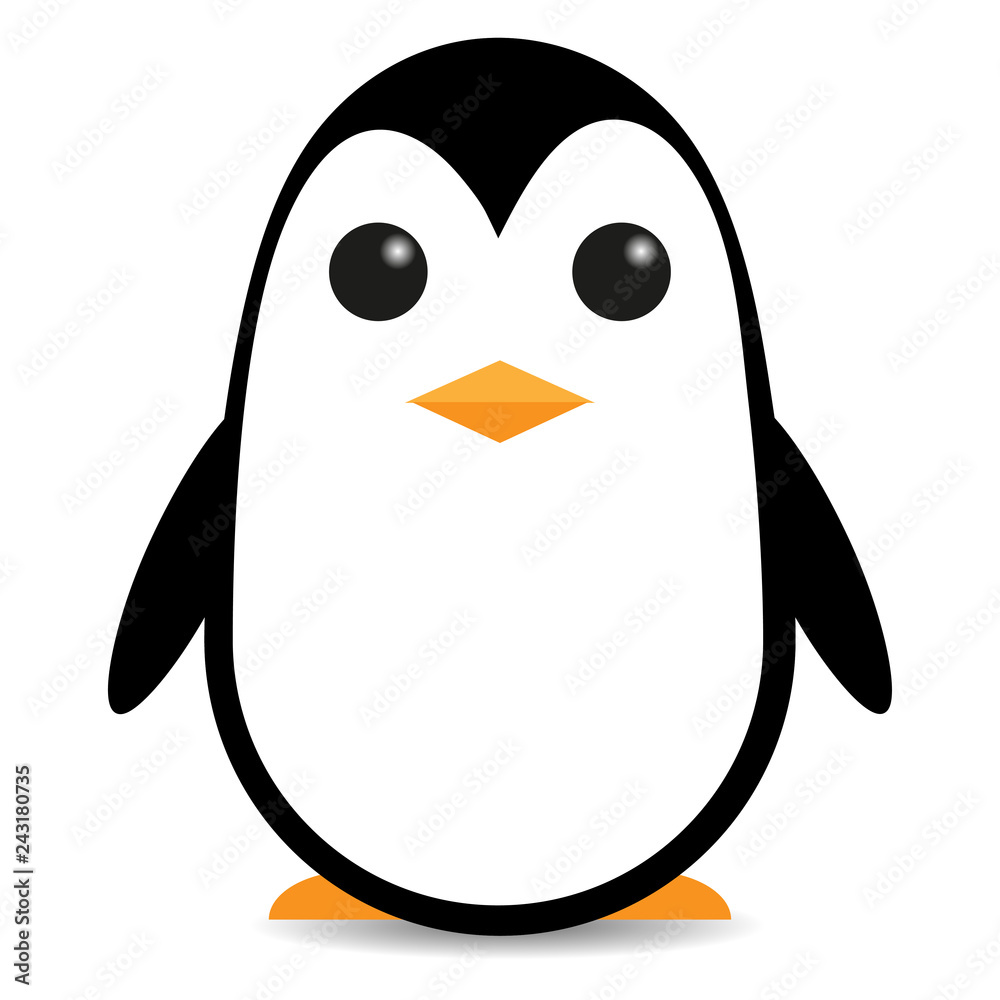 Fototapeta premium cartoon penguin. Flat design