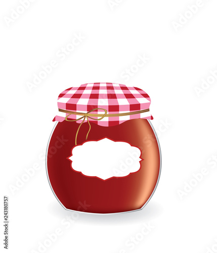 Jam jar. vector illustration