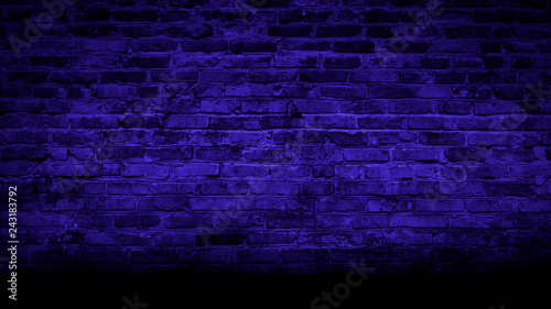 Brick wall, neon light, smo...