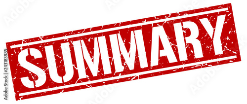 summary square grunge stamp
