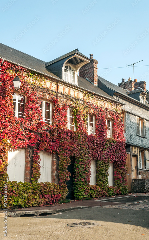 Vanes houses in the French Brittany on a sunny day