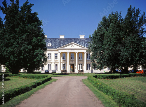 Walewice, Poland - July, 2004: palace and stud farm