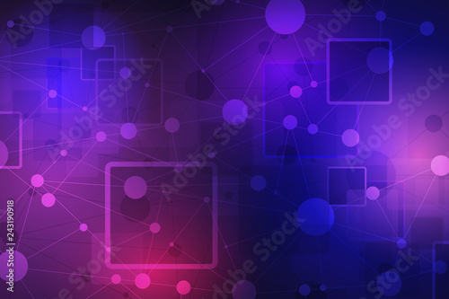 Technology concept. Future cyber technology web services for business and internet project. Geometric abstract background with line and dots. Vector Illustration