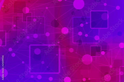 Technology concept. Future cyber technology web services for business and internet project. Geometric abstract background with line and dots. Vector Illustration