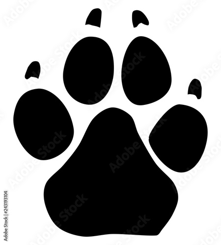Spur Pfote schwarz Symbol