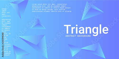 Triangle background. Abstract composition of triangular crystals.
