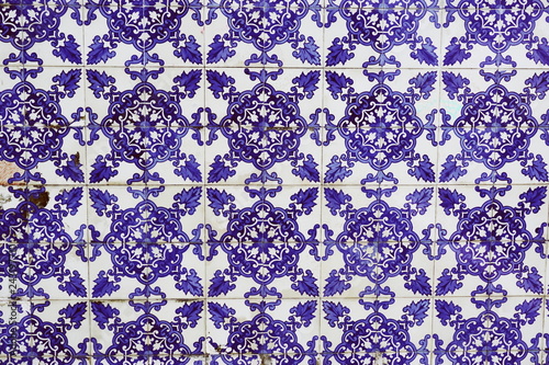 typical portuguese tiles on the wall