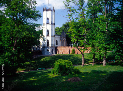 Opinogora, Poland - June, 2012: neo-gothic caste in Opinogora photo