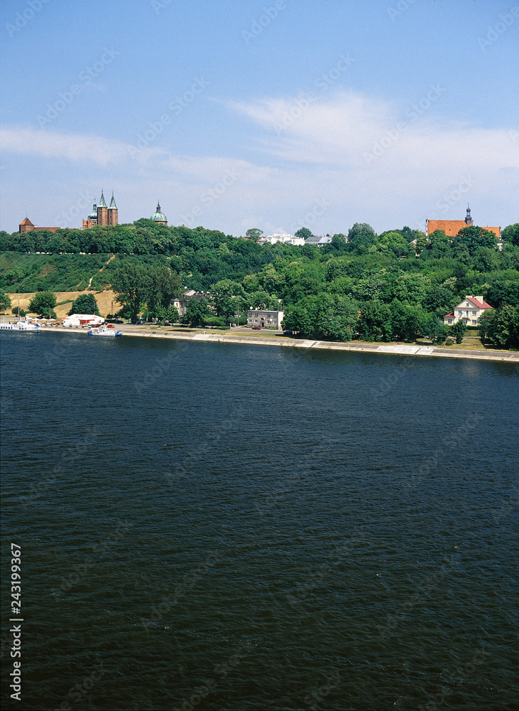 Obraz premium Plock and Wisla river, Poland