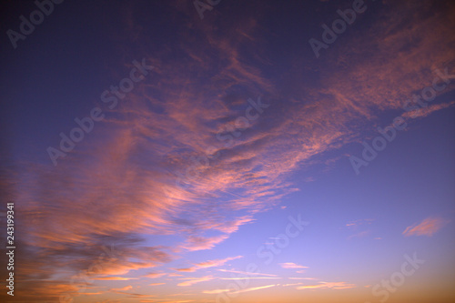sky with clouds,orange,sunset,color,weather, beautiful,cloudscape, evening, light, © Daniele
