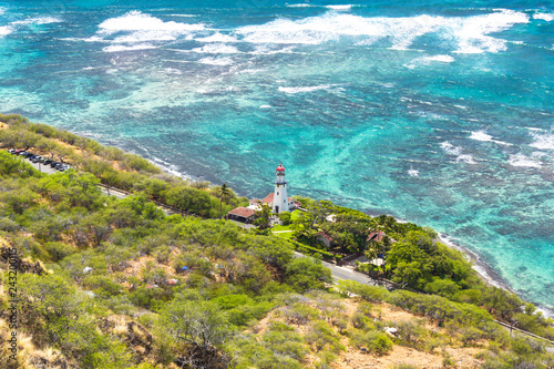 Leuchtturm an der Küste von Hawaii, Oahu in Honolulu