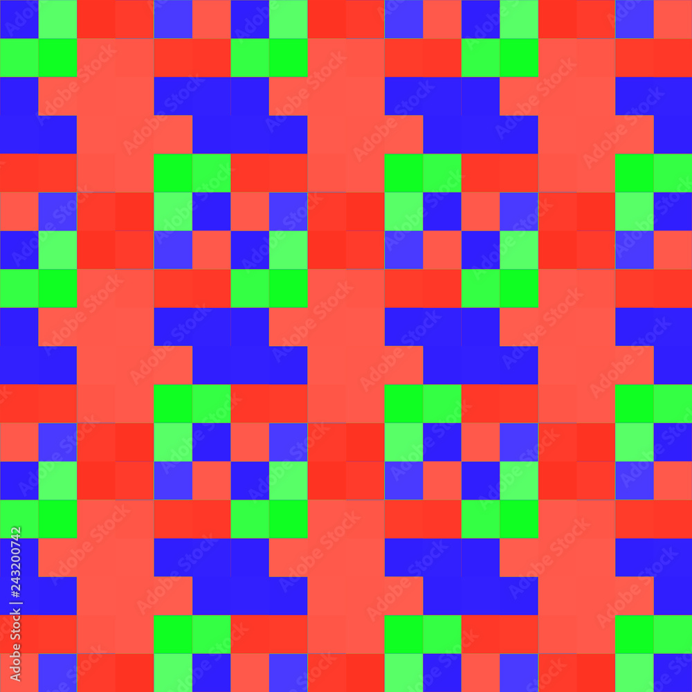 Seamless pattern background from a variety of multicolored squares.