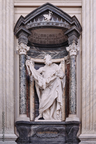 Rome, statue of San Bartolomeo in San Giovanni in Lateran Basilica (Basilica di San Giovanni in Laterano)