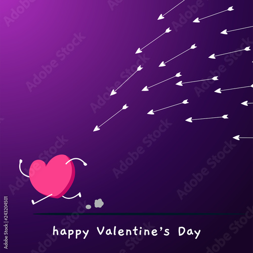 Love is chased by a lot of arrows.