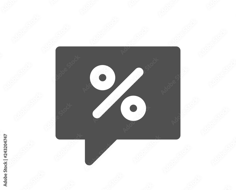 Shopping speech bubble icon. Special offer chat sign. Sale with Discounts symbol. Quality design element. Classic style icon. Vector Shopping speech bubble icon. Special offer chat sign. Sale with Discounts symbol. Quality design element. Classic style icon. Vector