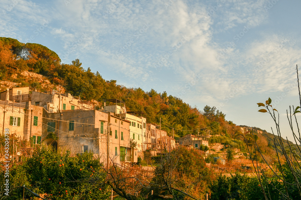 View of the ancient borough of Crosa Alta, Borgio Verezzi, Liguria, Italy