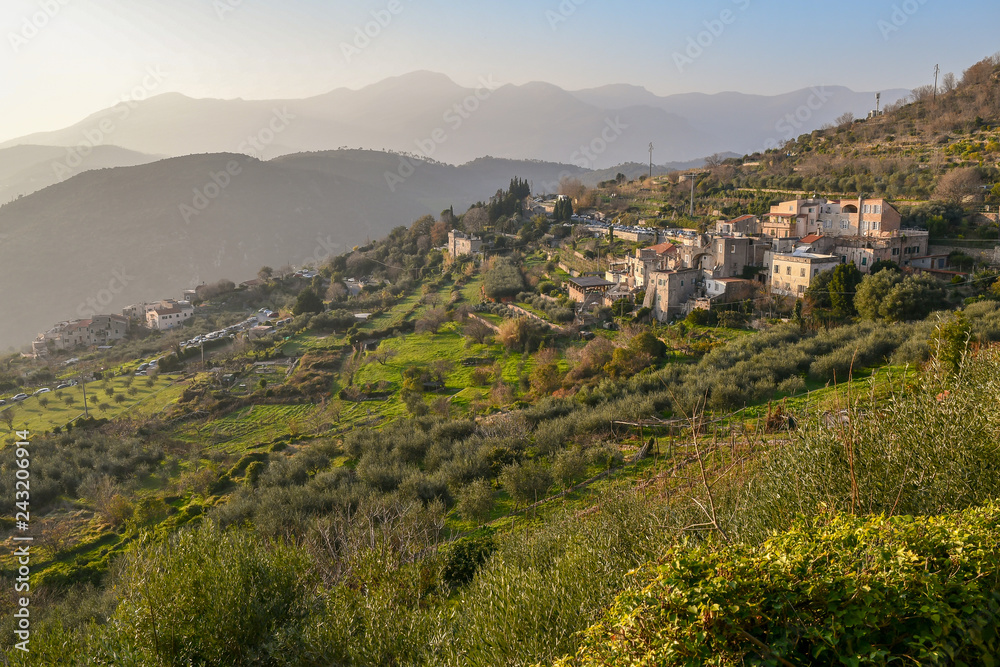 Scenic view of the ancient borough of Crosa Alta, Borgio Verezzi, Liguria, Italy