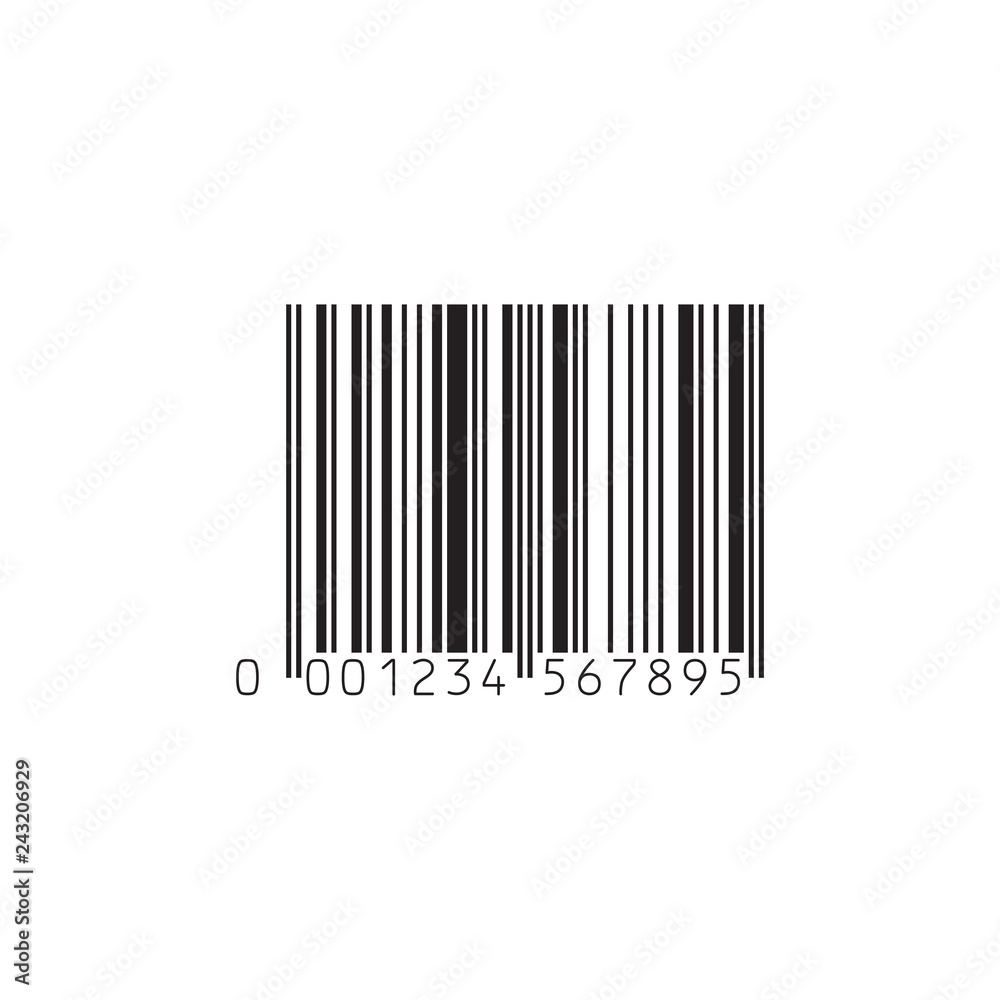 Simple black barcode icon. vector illustration isolated on white background. Simple black barcode icon. vector illustration isolated on white background.